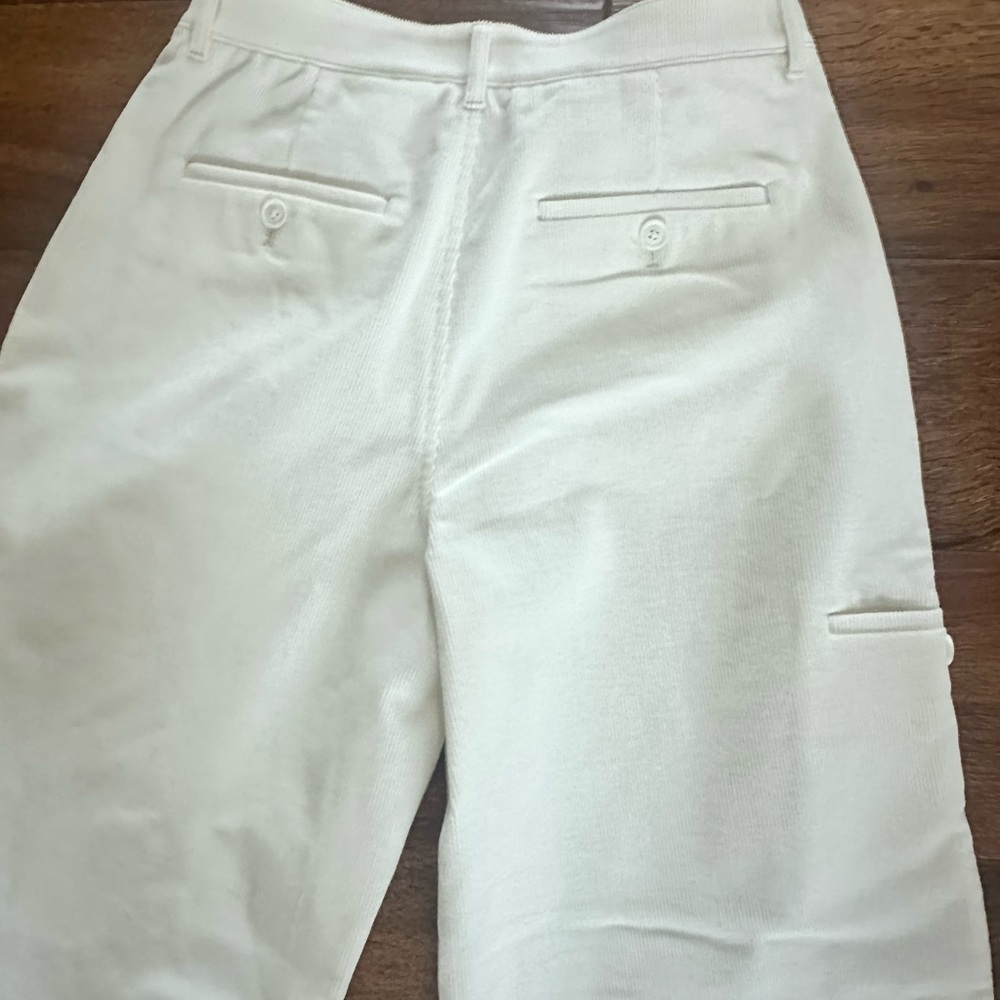 GFORE NWT women’s Off White Corduroy Wide-Leg Pants sz 4 - Picture 2 of 5